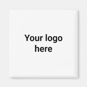 your logo here simple minimal classic round stick magnet