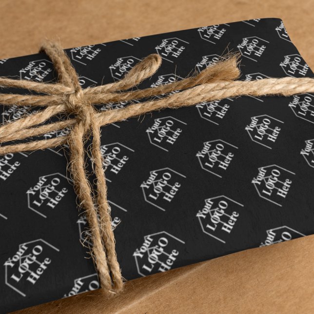 Your Logo Here Simple Modern Pattern Wrapping Pape Paper Sheet (Creator Uploaded)