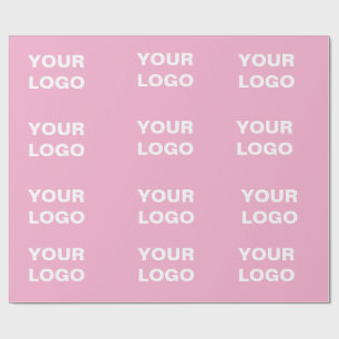 Your Logo Here Simple Stylish Modern Minimal Logo Wrapping Paper