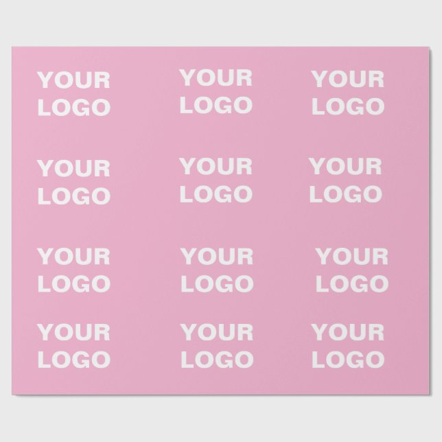 Your Logo Here Simple Stylish Modern Minimal Logo  Wrapping Paper (Flat)