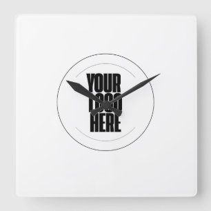 Your Logo Here Square Wall Clock