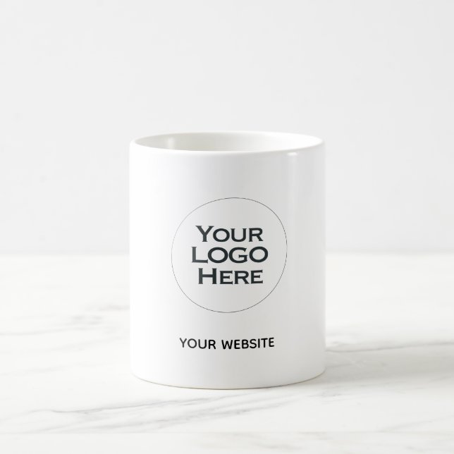Your Logo Here - Standard White Ceramic Coffee Magic Mug (Center)