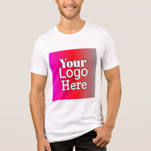 Your Logo Here T-Shirt – Funny Custom Business Tri-Blend Shirt