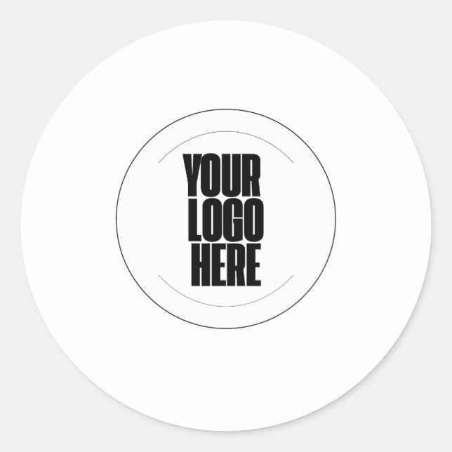 Your Logo Here Tableware > Paper Cups Classic Round Sticker (Front)