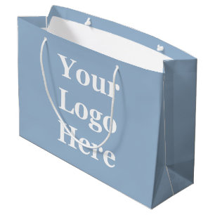 Your Logo Here Template Baby Blue Large Gift Bag