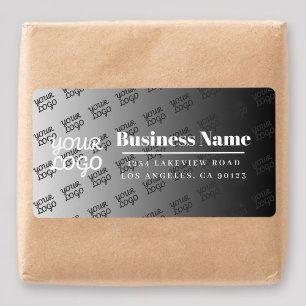 Your Logo Here Tiled White Ombre & Editable Colour