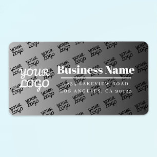 Your Logo Here Tiled White Ombre & Editable Colour Label
