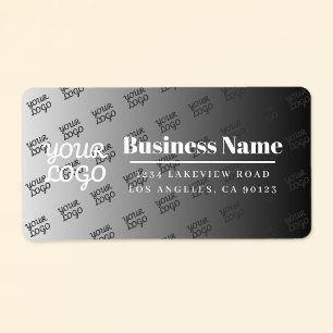 Your Logo Here Tiled White Ombre & Editable Colour Label