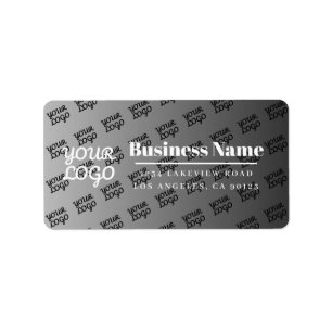 Your Logo Here Tiled White Ombre & Editable Colour Label