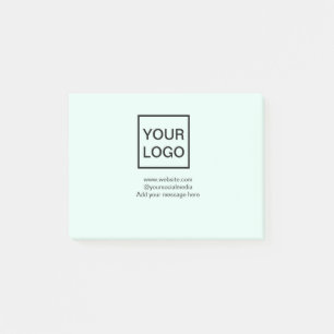 Your logo here white simple minimal yellow lines c post-it notes