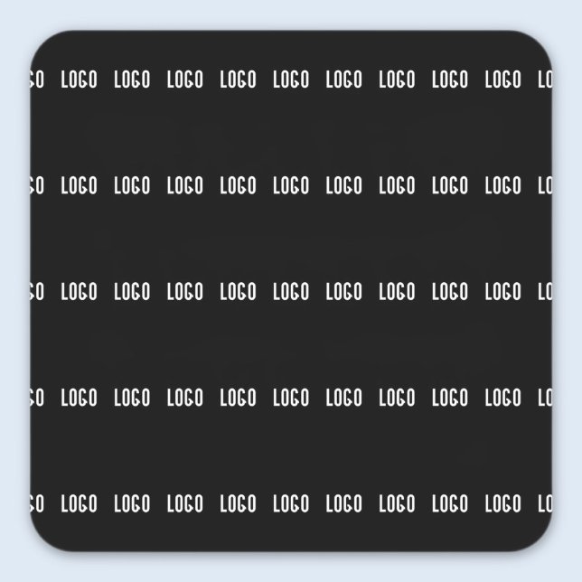 Your Logo | Horizontally Tiled Stripe Pattern  Square Sticker (Creator Uploaded)