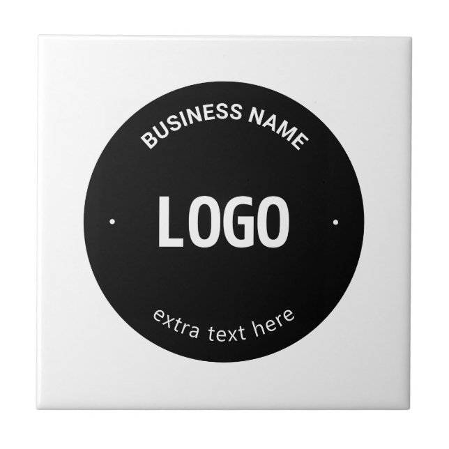 Your Logo, Image or Design & Editable Text Tile (Front)