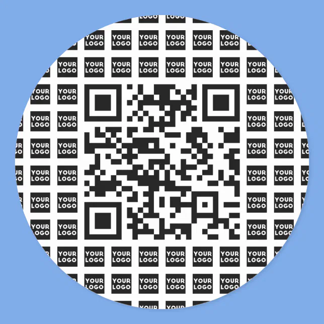 Your Logo/Image Tiled & Editable Scannable QR code Classic Round ...