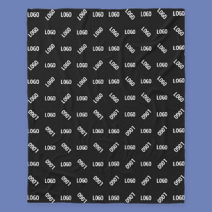 Your Logo/Image   Unique Modern Geometric Patten Fleece Blanket