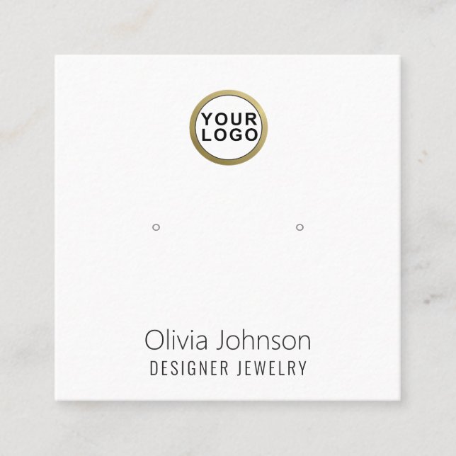 Your Logo Jewellery Earring Display Business Card (Front)