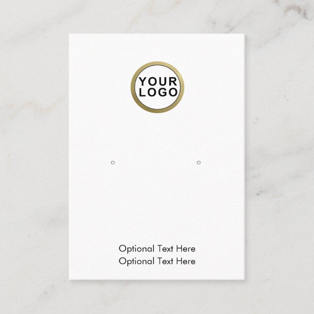 Your Logo Jewellery Earring Display Business Card (Front)