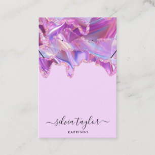 Your logo jewellery necklace earring display card