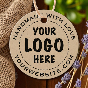 Your Logo Kraft Circle Price Tag