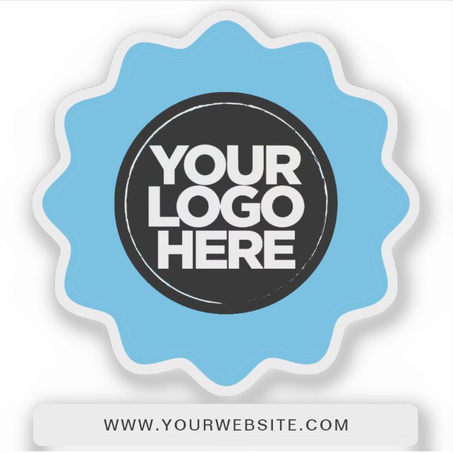 Your Logo Light blue Border Clear Cut Out (Front)