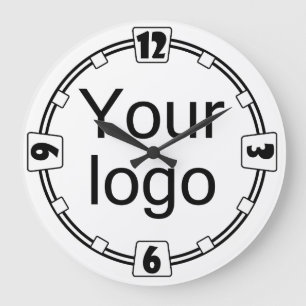 Your logo, logo, simple, minimalist, office large clock