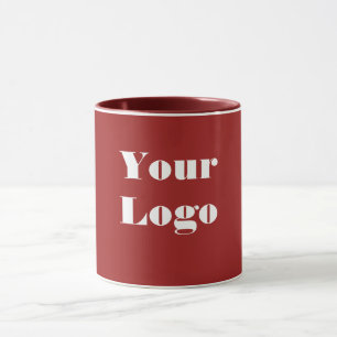 Your Logo Maroon  White  Mug
