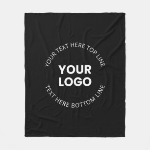 Your Logo Minimalistic Style Fleece Blanket
