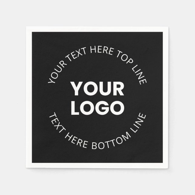 Your Logo Minimalistic Style Napkin (Front)