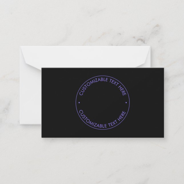 Your Logo & Modern Blue & Purple Ombre Gradient Card (Front)