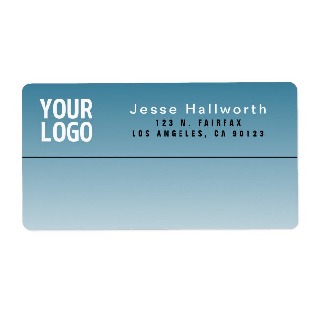 Your Logo | Modern Business Blue Return Address (Front)