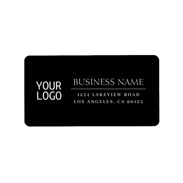 Your Logo | Modern Classic White & Black Label (Front)