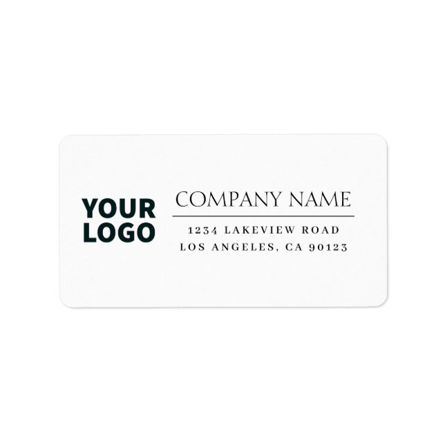 Your Logo | Modern Classic White & Black Label (Front)