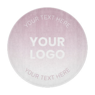 Your Logo Modern Dusty Pink & White Ombre Cutting Board