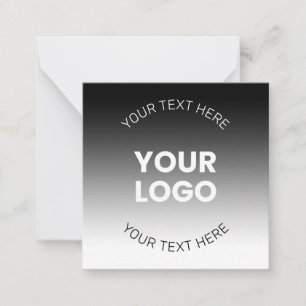 Your Logo   Modern Editable Black & White Gradient Card