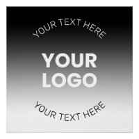 Your Logo | Modern Editable Black & White Gradient