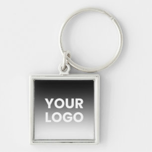 Your Logo & Modern Editable Colour Gradient Key Ring