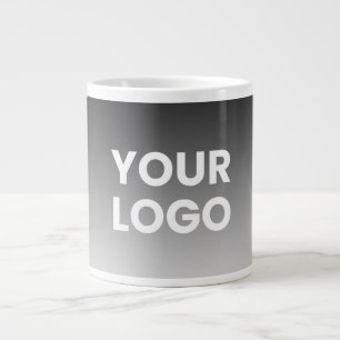 Your Logo & Modern Editable Colour Gradient Large Coffee Mug