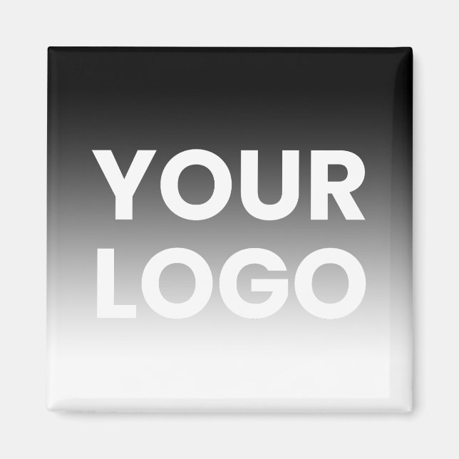 Your Logo & Modern Editable Colour Gradient Magnet (Front)