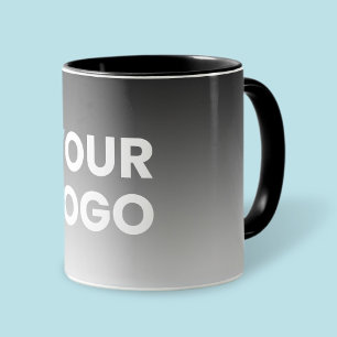 Your Logo & Modern Editable Colour Gradient Mug