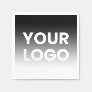 Your Logo & Modern Editable Colour Gradient Napkin