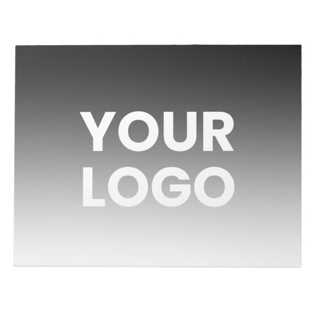 Your Logo & Modern Editable Colour Gradient Notepad (Front)