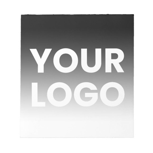Your Logo & Modern Editable Colour Gradient Notepad (Front)