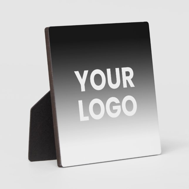 Your Logo & Modern Editable Colour Gradient Plaque (Front)
