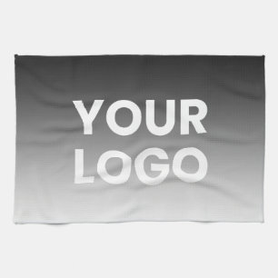 Your Logo & Modern Editable Colour Gradient Tea Towel
