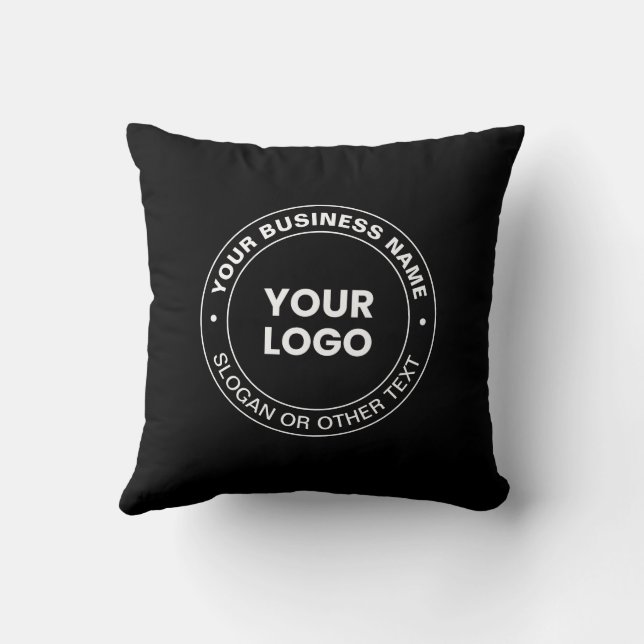 Your Logo | Modern Editable Text & Elements  Cushion (Back)