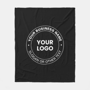 Your Logo   Modern Editable Text & Elements  Fleece Blanket