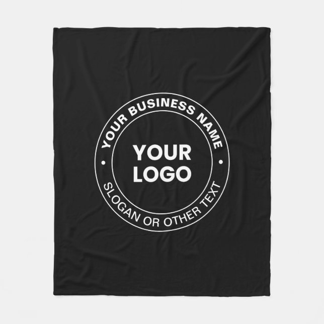 Your Logo | Modern Editable Text & Elements  Fleece Blanket (Front)
