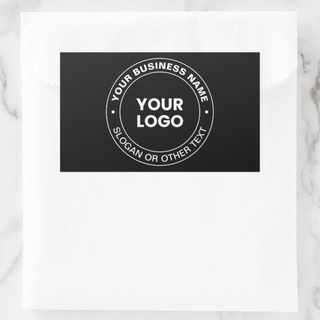 Your Logo | Modern Editable Text & Elements  Rectangular Sticker (Bag)