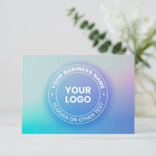 Your Logo   Modern Fading Colour Ombre & White Tex Card