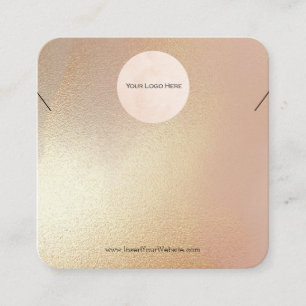 Your Logo Modern Gold Shimmer Necklace Display Square Business Card