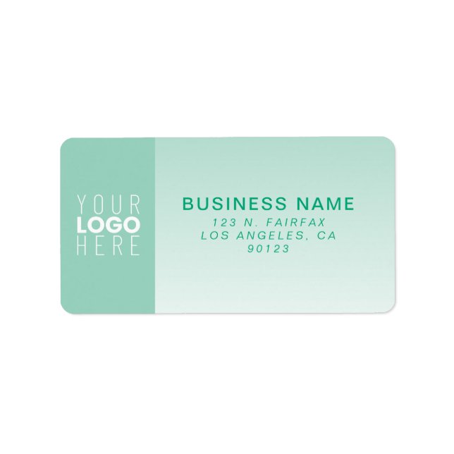 Your Logo | Modern Green Gradient Return Address Label (Front)